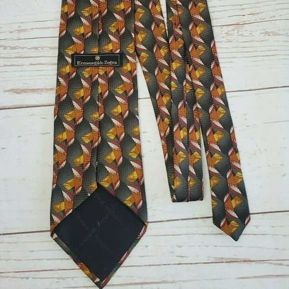 Rare Ermenegildo Zegna %100 Seta Silk Italian Tie - Picture 3 of 12